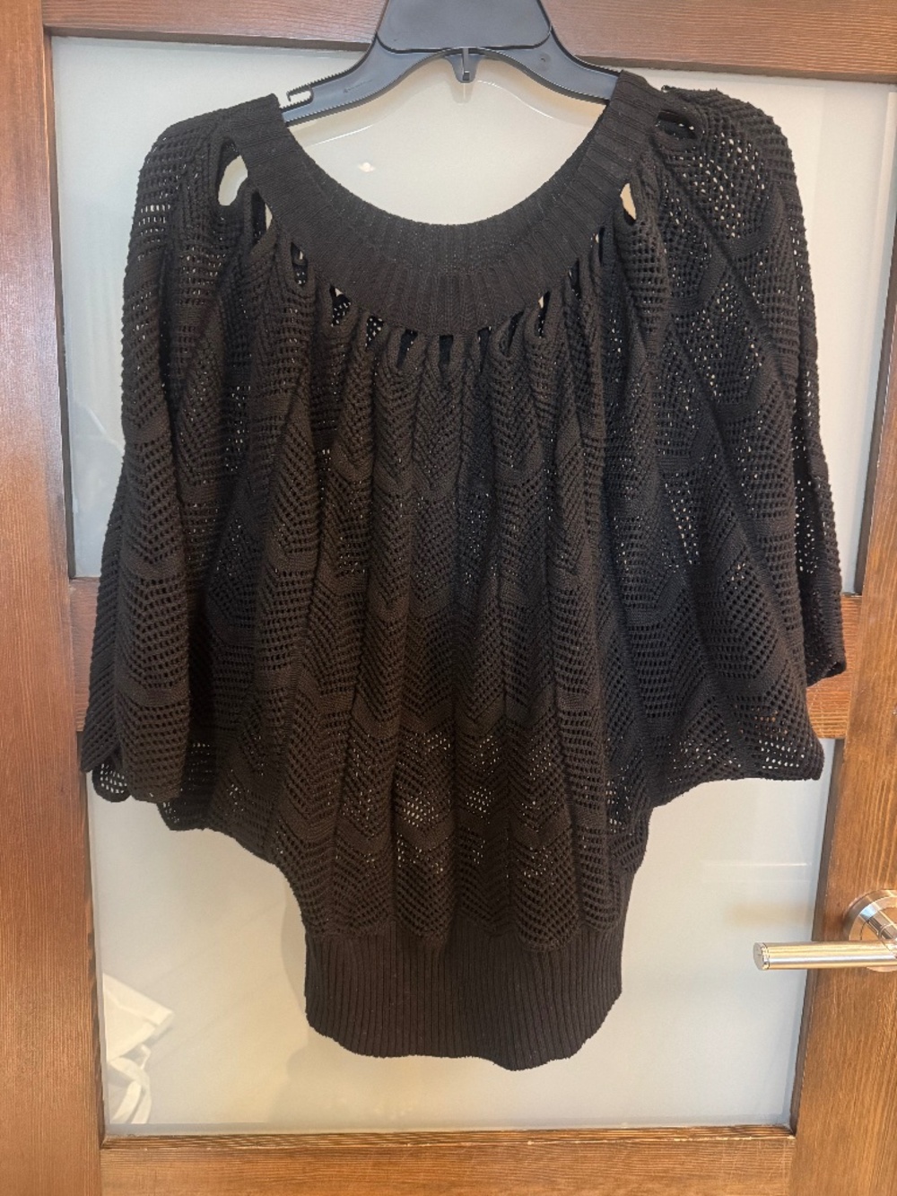 Black  open -Knit/ crochet-style